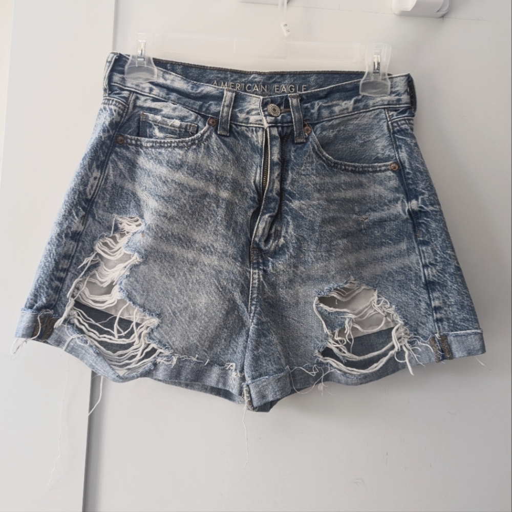 American Eagle ripped denim shorts